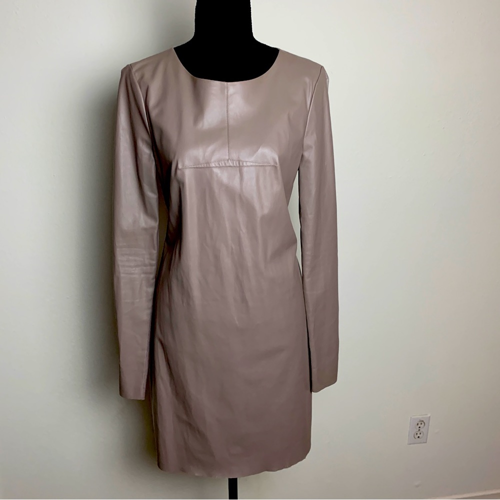 Faux leather Sheer back Dress